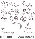 各種變形蛇的人物插畫線描集 120046024