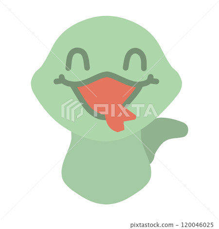 簡單變形綠蛇的插圖 120046025