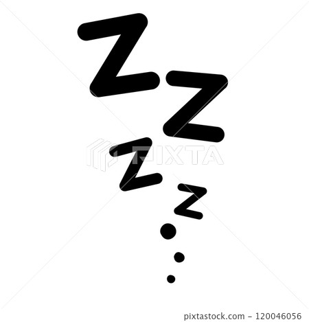 Symbol of sleep. Flying letter Z. Comic book element. Nap sticker 120046056