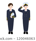 Female navigator hand-drawn vector illustration 120046063