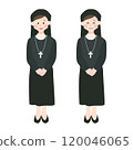 Sister/Nun Hand-drawn Vector Illustration 120046065