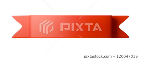 3D vector illustration of a red ribbon. Perfect for decorating designs, promotional banners, gift wrapping, holiday cards, and certificates. Adds style and emphasis to any project 3D vector illustration of a red ribbon. Perfect for decorating designs, promotional banners, gift wrapping, holiday cards, and certificates. Adds style and emphasis to any project 120047019