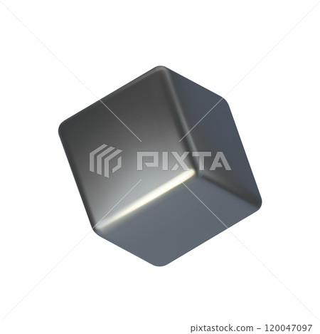 Silver cube in 3D Style isolated on white background. Vector illustration Silver cube in 3D Style isolated on white background. Vector illustration 120047097