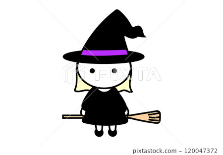 A cute deformed witch illustration A cute deformed witch illustration 120047372