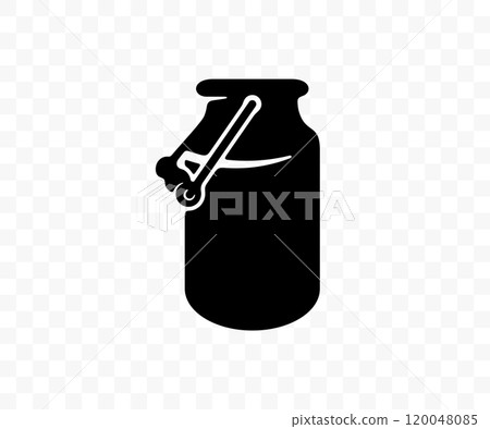 Milk can, milk, dairy, drink, food and meal, graphic design. Drinking, nourishment, eat, eating, vector design and illustration Milk can, milk, dairy, drink, food and meal, graphic design. Drinking, nourishment, eat, eating, vector design and illustration 120048085