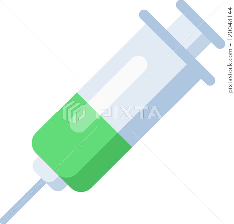 Medical syringe containing a green liquid, likely medicine or vaccine, prepared for injection, representing healthcare, vaccination, and medical treatment Medical syringe containing a green liquid, likely medicine or vaccine, prepared for injection, representing healthcare, vaccination, and medical treatment 120048144