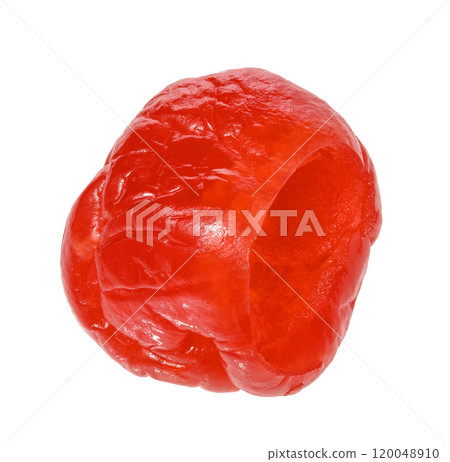 Red ripe dried cherry berry on isolated background 120048910