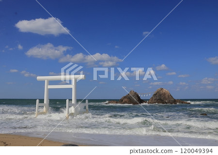 The Married Couple Rocks at Sakurai Futamigaura in Itoshima City, Fukuoka Prefecture 120049394
