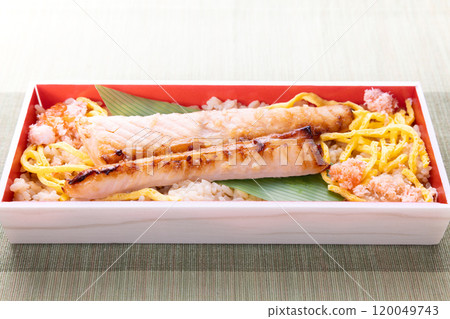 Delicious salmon belly lunch box 120049743