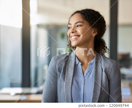 Portrait of Professional African American Black Woman in Office Ready for Business 120049744