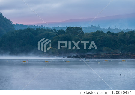 精進湖清晨的風景 精進湖清晨的風景 120050454