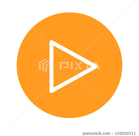 簡單的橙色播放按鈕 簡單的橙色播放按鈕 120050511