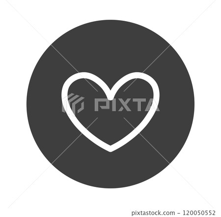 Simple black heart symbol Simple black heart symbol 120050552