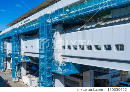 Kobe City, Hyogo Prefecture, Kobe New Transit Port Terminal Station earthquake-proof construction temporary scaffolding Kobe City, Hyogo Prefecture, Kobe New Transit Port Terminal Station earthquake-proof construction temporary scaffolding 120050622