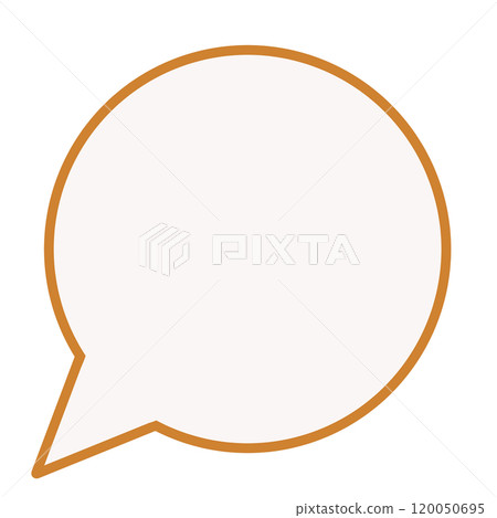 Simple round speech bubble (orange) Simple round speech bubble (orange) 120050695