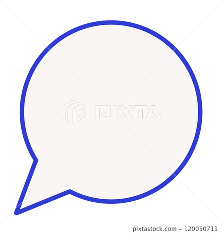 Simple round speech bubble (blue) 120050711