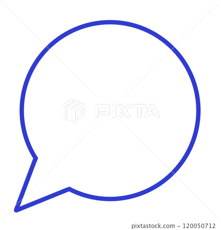 Simple round speech bubble (blue, line drawing only) Simple round speech bubble (blue, line drawing only) 120050712