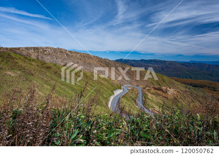 志賀高原公路澀嶺的髮夾彎，一條風景優美的公路 120050762