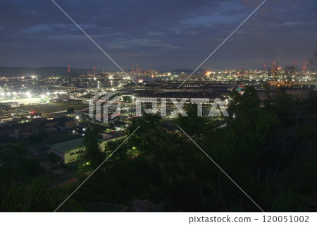 從龜島山看工廠夜景 水島工廠區 從龜島山看工廠夜景 水島工廠區 120051002