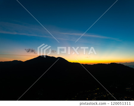 Sunset sky, Nature beautiful Light Sunset or sunrise over mountains,Colorful dramatic majestic scenery sky,Amazing clouds in sunset sky nature light cloud background 120051311