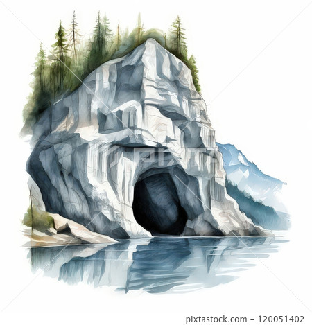 an ai generated image Towering Snow-Covered Mountain 120051402