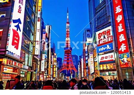 Tokyo. The area is a commercial an entertainment zone Tokyo. The area is a commercial an entertainment zone 120051413