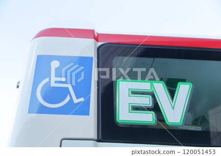 Electric bus and wheelchair symbol Electric bus and wheelchair symbol 120051453