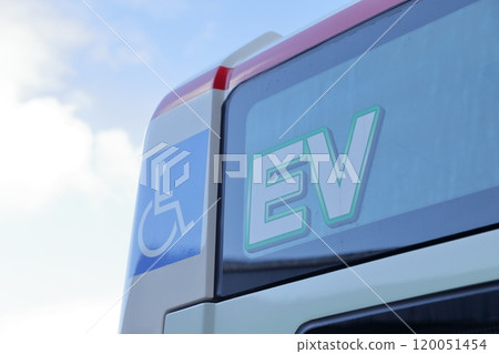 Electric bus and wheelchair symbol 120051454