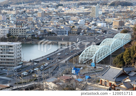 犬山風景（愛知縣犬山橋、雙子橋、犬山市、各務原市） 120051711
