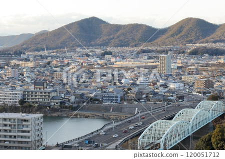 犬山風景（愛知縣犬山橋、雙子橋、犬山市、各務原市） 120051712