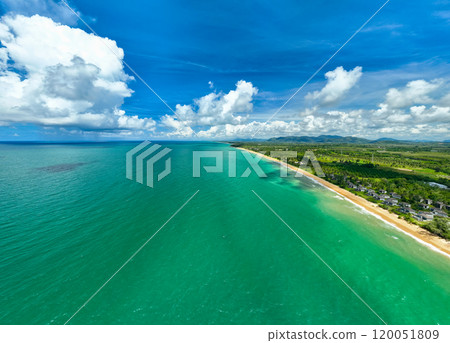 Beautiful sea surface in summer season seascape background ,Nature sea beach background,High angle view waves seascape nature view 120051809