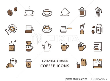 咖啡相關圖示集(顏色) 咖啡相關圖示集(顏色) 120052027