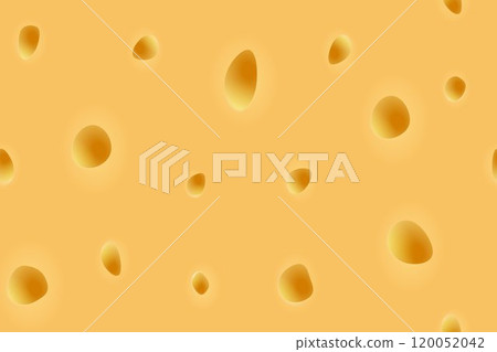 Cheese horizontal seamless background. Vector banner of cheese holes Cheese horizontal seamless background. Vector banner of cheese holes 120052042