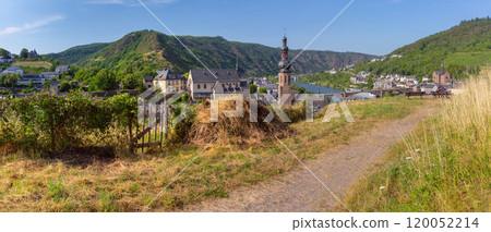 Cochem Cityscape with Saint Martin Church, Germany 120052214