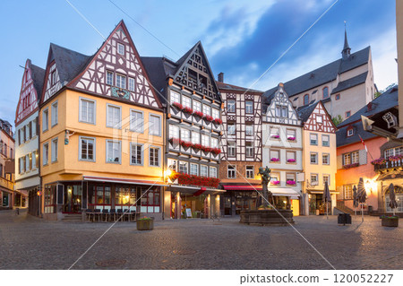 Historic Market Square in Cochem, Germany 120052227