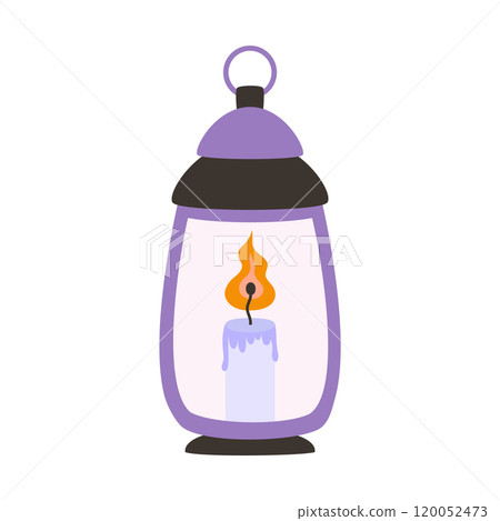 cartoon lantern with candle cartoon lantern with candle 120052473