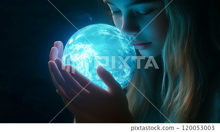 Palm holding the future earth 120053003