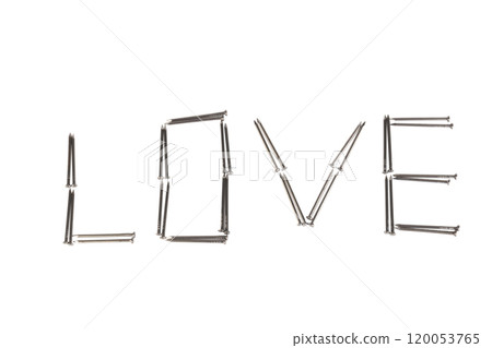 nail font isolated on white background nail font isolated on white background 120053765