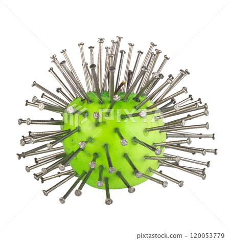 apple green nail isolated on white background 120053779