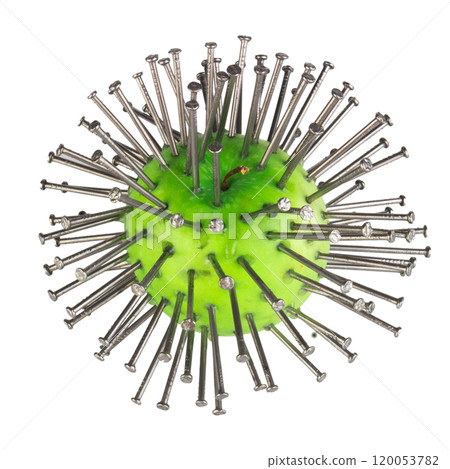 apple green nail isolated on white background apple green nail isolated on white background 120053782