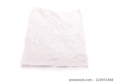 crumpled paper isolated on white background crumpled paper isolated on white background 120053808