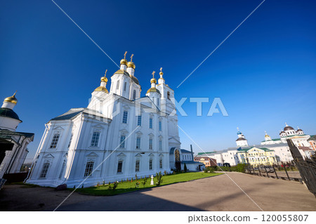 Annunciation Church in Arzamas - Golden Domes and Blue Sky 120055807