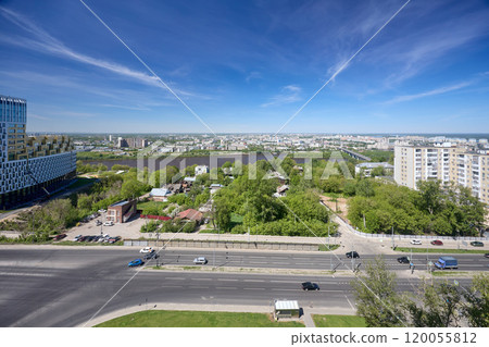 Stunning Aerial View of a Bustling Cityscape Stunning Aerial View of a Bustling Cityscape 120055812