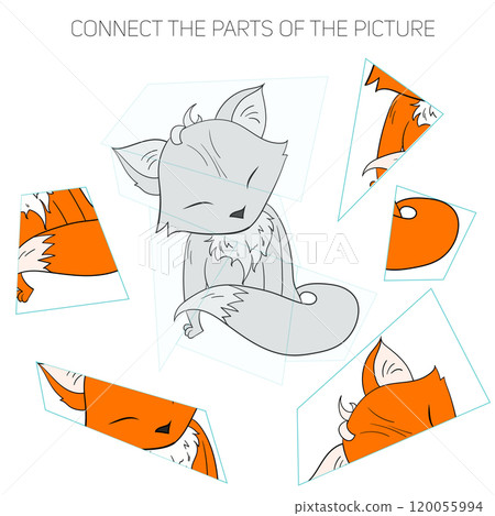 Puzzle game for children fox Puzzle game for children fox 120055994