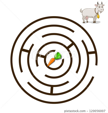 Game labyrinth find a way goat vector illustration Game labyrinth find a way goat vector illustration 120056007