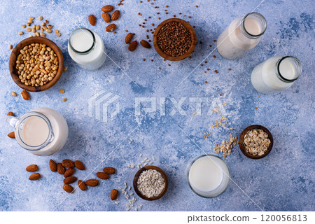 Plant based vegan non dairy alternative milk Plant based vegan non dairy alternative milk 120056813