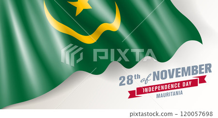 Mauritania independence day vector banner, greeting card. Mauritania independence day vector banner, greeting card. 120057698