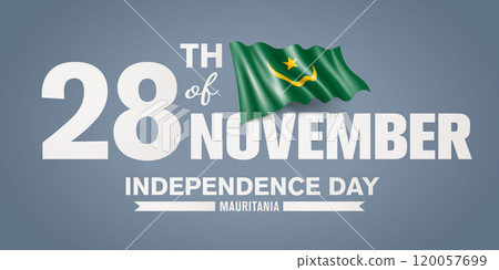 Mauritania happy independence day greeting card, banner with template text vector illustration Mauritania happy independence day greeting card, banner with template text vector illustration 120057699