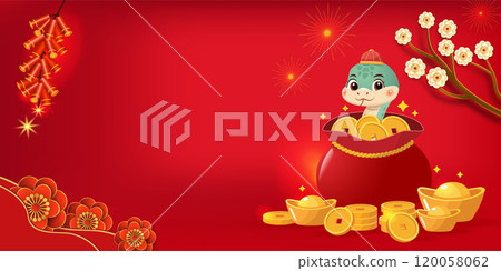Happy Chinese New Year of the Snake 120058062