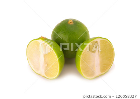 limes  isolated on white background 120058327